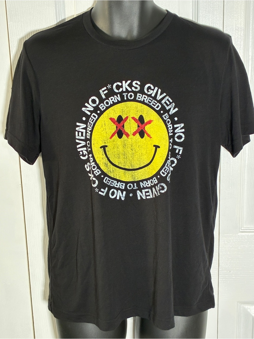 NFG Born To Breed No F*cks Given Smiley Graphic Tee Medium